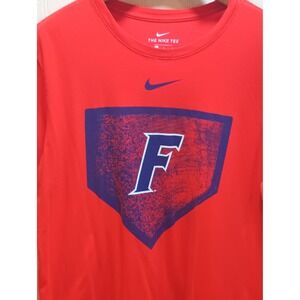 Nike Dri Fit The Nike Tee Shirt Mens Large Red Florida Baseball UF Training Top‎